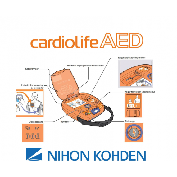 Cardiolife AED-3100 Hjertestarter Norsk