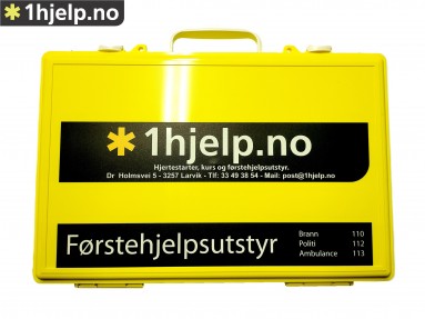 Førstehjelpskoffert komplett (medium) (GUL)