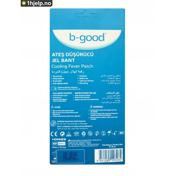 B-good Kjølegelplaster for feber 5*12 cm