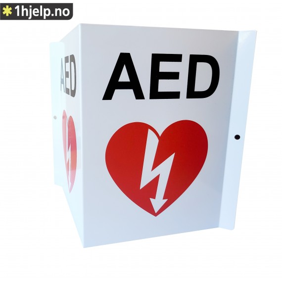 Skilt AED Plog