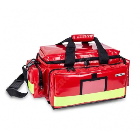 Førstehjelpsveske med stor kapasitet, presenning, rød